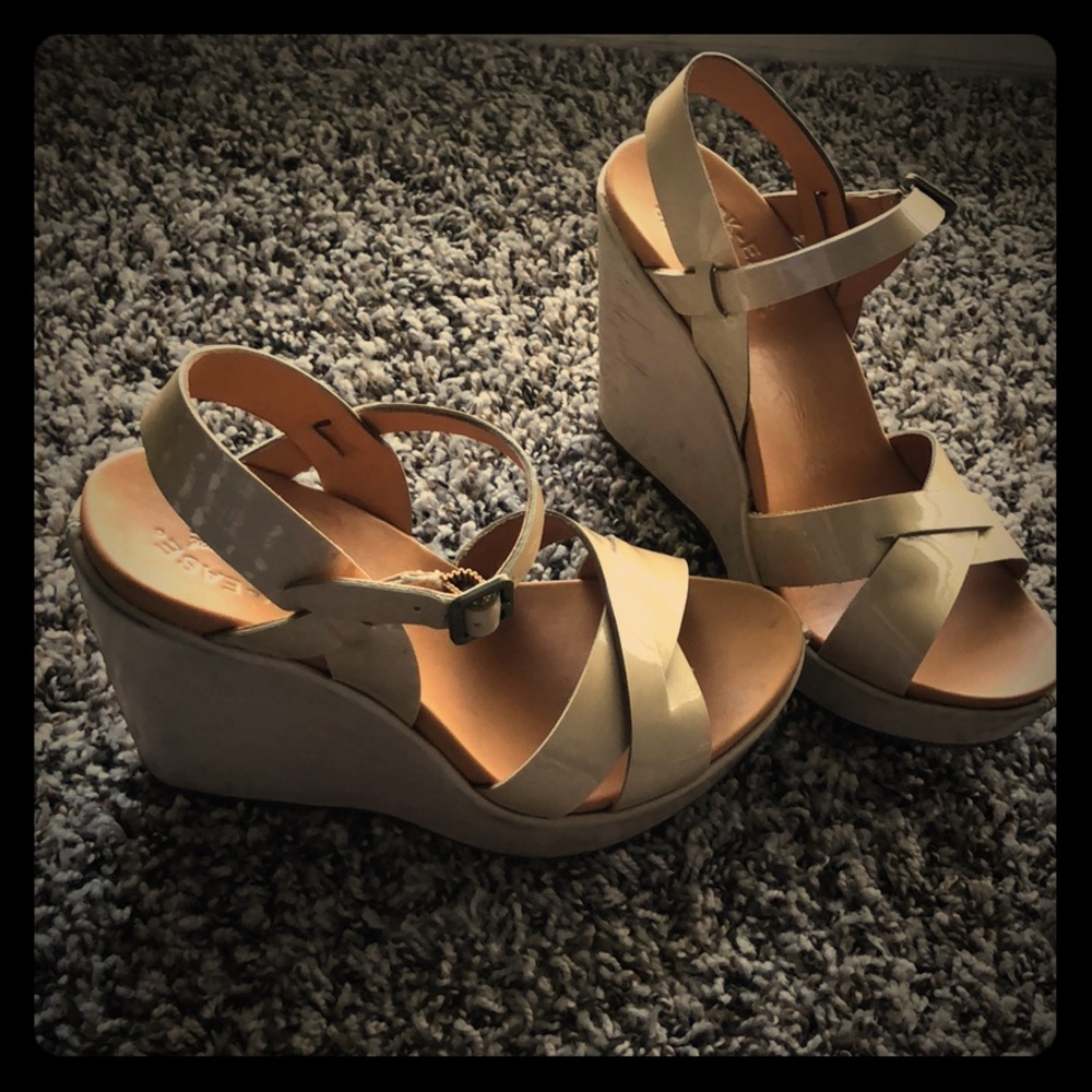 Wedge sandals! Very light weight and comfortable.